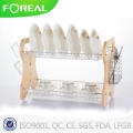 22 Inch 2-Tiers Metal Chromed Dish Rack